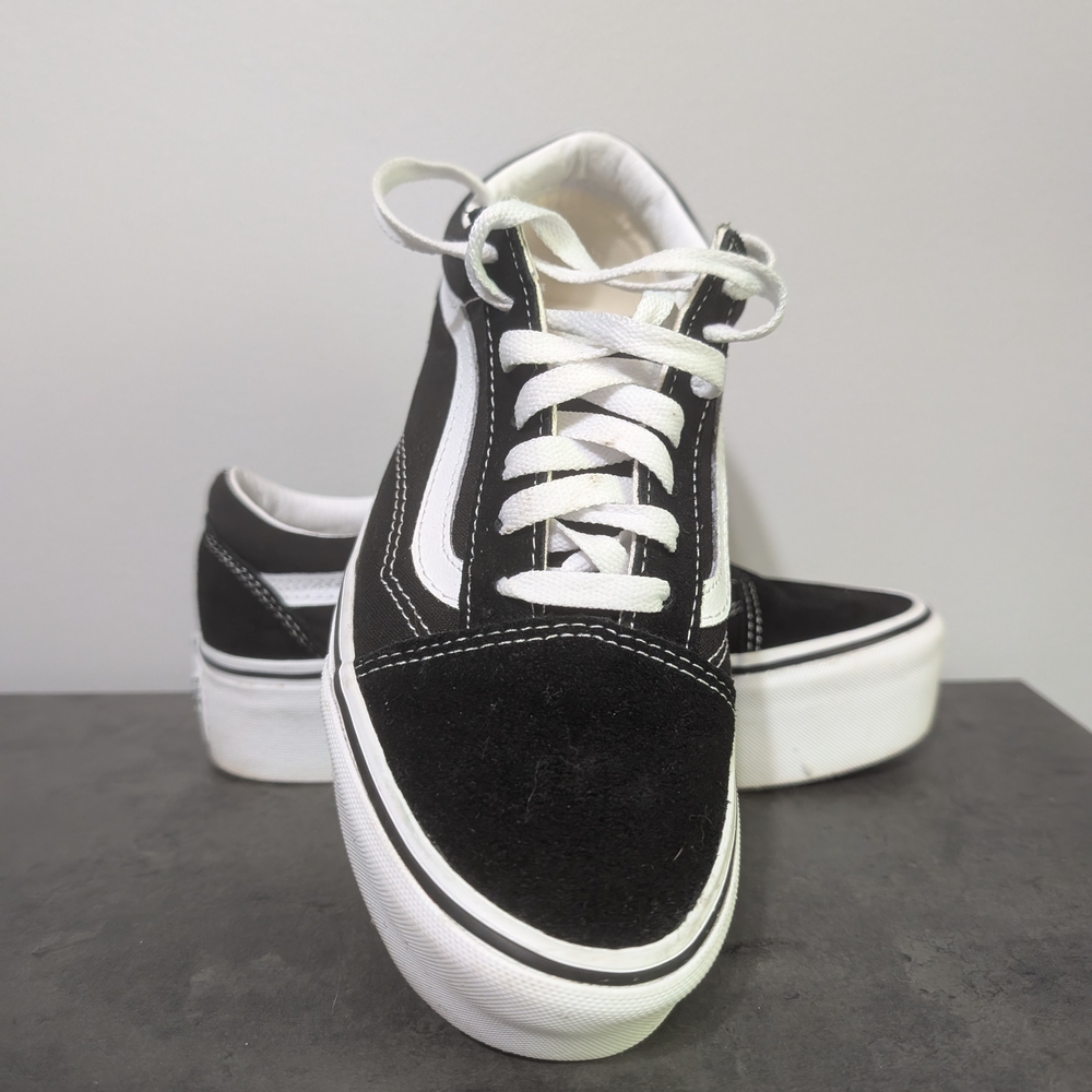 Vans Platform Black and White Sneakers